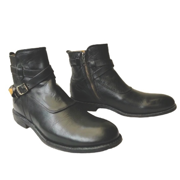 Frye Shoes - FRYE Jayden Cross Strap Black Leather Boots